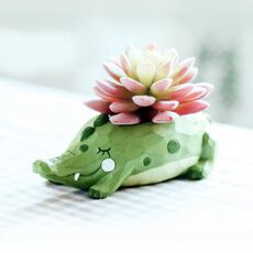 Bella casa giardino ufficio resina cartone animato animale a forma di coccodrillo pianta vaso di fiori decorazione animale vasi da fiori fioriera
