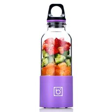 Bingo 500ml Mini portatile USB ricaricabile spremiagrumi elettrico tazza spremiagrumi frullatore, 22000 giri al minuto (viola)