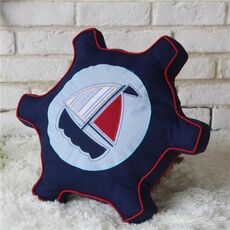 Cuscino stile pirata Letto Supporto Schienale tiro cuscino con cuscino Inserisci, Dimensione: 47 x 47 centimetri (blu)
