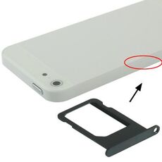 Supporto originale per vassoio per scheda SIM per iPhone 5 (nero)