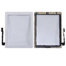 (Pulsante controller + Tasto Home Tasto Cavo flessibile a membrana PCB + Adesivo per installazione pannello a sfioramento) Pannello a sfioramento per il nuovo iPad (iPad 3) (Bianco)