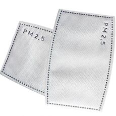 50 PCS Filtro a carbone attivo a 5 strati PM2.5 Maschera anti-foschia per la bocca Filtro sostituibile per adulti
