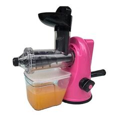 Spremiagrumi manuale multifunzione per uso domestico Apple Orange Wheatgrass Spremiagrumi portatile fai-da-te (rosa)