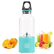 Mini portatile elettrico spremiagrumi USB ricaricabile spremiagrumi estrattore di succo di frutta (blu)