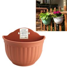 Vasi sospesi a parete in stile europeo Bacino semicircolare imitazione Ieather da parete Vasi per interni ed esterni, grandi dimensioni: 27 * 15 * 22,2 cm, consegna a colori casuali