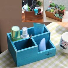 Vaso da fiori in legno quadrato retrò Scatola di legno Scatola di immagazzinaggio legnosa Scatola di legno multifunzionale, consegna colore casuale