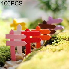 10 pezzi mini staccionate in legno segnaletica ornamento da giardino etichette per piante fai da te vasi decorazione paesaggistica micro-paesaggio ornamenti fai da te ornamenti in legno multi-carne, consegna colore casuale