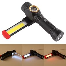 W550 10W 800LM Ricarica USB T6 + COB IPX6 Torcia a LED resistente all'acqua Lampada da lavoro con 5 modalità