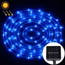 Luce di corda dell'intelaiatura di 5m, Pannello solare resistente all'acqua 50 LED (luce blu)