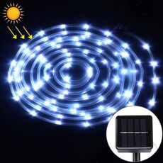 Luce di corda dell'intelaiatura di 5m, Pannello solare resistente all'acqua 50 LED (luce bianca)