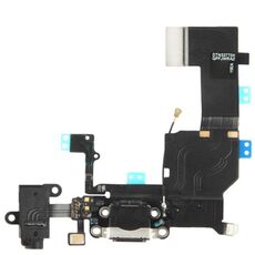 Cavo flessibile 2 in 1 per iPhone 5C (caricatore connettore coda originale + nastro jack audio originale per cuffie)