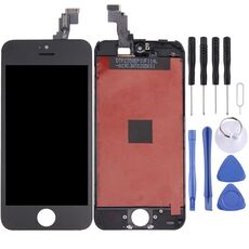 Schermo LCD TFT per iPhone 5C Digitizer Assemblaggio completo con cornice (nero)