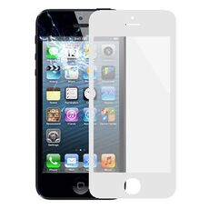 Lente esterna in vetro per schermo anteriore per iPhone 5 e 5S (bianca)