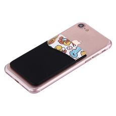 Portacarte in silicone Smart Wallet per serie iPhone (nero)