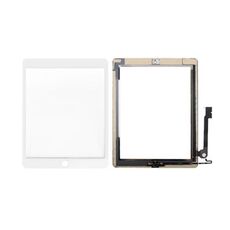 Pulsante controller + tasto home tasto cavo flessibile a membrana PCB + installazione pannello tattile pannello tattile adesivo per iPad 4 (bianco)
