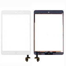 Touch Screen Digitizer Glass + IC Chip + Control Flex Assembly per iPad mini e iPad mini 2 (bianco)