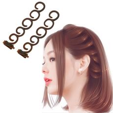 Elegance Hair Braider Flower Magic Hair Clip Queue Twist Plait Accessori per lo styling dell'acconciatura, dimensioni: 13,5x2,5 cm (6090 caffè)