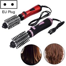 Spazzola per asciugacapelli elettrica con rotazione a 360 gradi Asciugacapelli professionale per capelli pettine Bigodino elettrico, consegna a colori casuali, spina europea