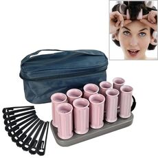 10 Pz / set Ferri arricciacapelli Rotolo elettrico Tubo per capelli Rullo riscaldato Bastone per capelli ricci (Stile classico)