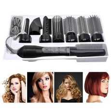 8 in 1 asciugacapelli professionale Bigodino per capelli per viaggi in hotel con pettine potente asciugacapelli (nero)