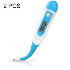Termometro per bambini digitale elettronico LCD da 2 pezzi Termometro domestico per medicinali con punta morbida impermeabile, consegna colore casuale
