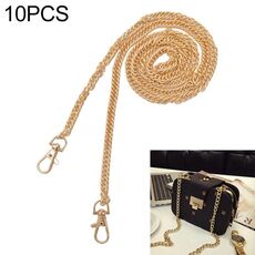 10 pezzi in catena di metallo Borse a tracolla Borsa a mano Handbag Handle Gestione fai da te doppia cintura a catena in ferro 40 cm (oro chiaro)