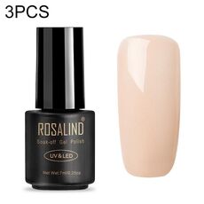 3 PCS Semipermanente Soak Off Salon UV Nail Gel Polish Nail Art Lacca Top Base Coat (01)