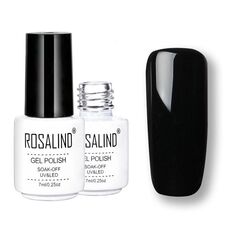 ROSALIND Set di smalti semipermanenti UV Primer semipermanente Top Coat Poly Gel Smalto per unghie Gel per manicure, capacità: 7 ml