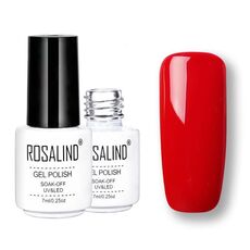ROSALIND Set di smalti semipermanenti UV Primer semipermanente Top Coat Poly Gel Smalto per unghie Gel per manicure, capacità: 7 ml