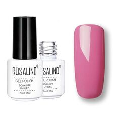 ROSALIND Set di smalti semipermanenti UV Primer semipermanente Top Coat Poly Gel Smalto per unghie Gel per manicure, capacità: 7 ml