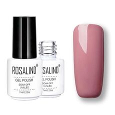 ROSALIND Set di smalti semipermanenti UV Primer semipermanente Top Coat Poly Gel Smalto per unghie Gel per manicure, capacità: 7 ml