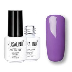 ROSALIND Gel Polish Set UV Primer semipermanente Top Coat Poly Gel Smalto per unghie Gel per manicure, capacità: 7 ml