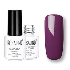 ROSALIND Set di smalti semipermanenti UV Primer semipermanente Top Coat Poly Gel Smalto per unghie Gel per manicure, capacità: 7 ml