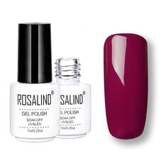 ROSALIND Set di smalti semipermanenti UV Primer semipermanente Top Coat Poly Gel Smalto per unghie Gel per manicure, capacità: 7 ml