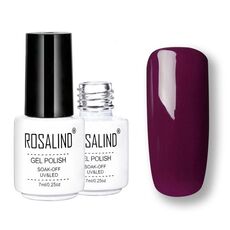 ROSALIND Set di smalti semipermanenti UV Primer semipermanente Top Coat Poly Gel Smalto per unghie Gel per manicure, capacità: 7 ml