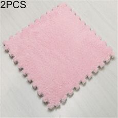 2 pezzi Soggiorno Camera da letto Bambini Bambini Tappeto morbido Patchwork magico Teste di giuntura per puzzle Tappetino per bambini da arrampicata 30x30 cm (rosa)