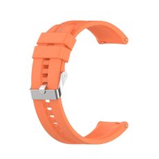Per Amazfit GTS 2e / GTS 2 Cinturino in silicone da 20 mm con fibbia argento (arancione vibrante)