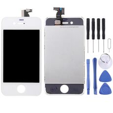 Gruppo digitalizzatore (LCD + cornice + touch pad) per iPhone 4S (bianco)