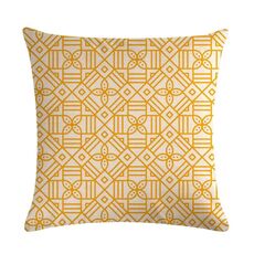 Fodera per cuscino multicolore in cotone e lino senape Fodere per cuscino geometriche gialle Dimensioni decorative: 45 cm x 45 cm (2)
