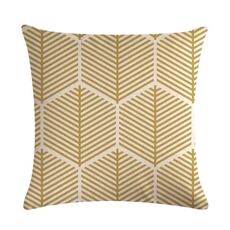 Fodera per cuscino multicolore in cotone e lino senape Fodere per cuscino geometriche gialle Dimensioni decorative: 45 cm x 45 cm (5)