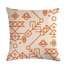 Fodera per cuscino multicolore in cotone e lino senape Fodere per cuscino geometriche gialle Dimensioni decorative: 45 cm x 45 cm (6)