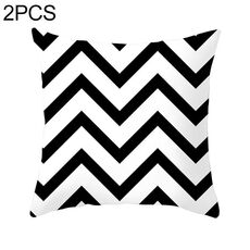 2 pezzi in bianco e nero semplice e moderno geometrico astratto decorativo federe federa in poliestere (1)