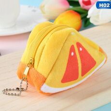 Simpatico portamonete in peluche regalo portafogli frutta borsa femminile (arancione)