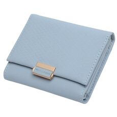 Portafoglio di lusso da donna in pelle da donna in pelle, portafoglio scozzese, da donna, portamonete, portamonete, portamonete piccolo per ragazze (azzurro)