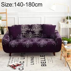 Divano copre tutto-inclusive resistente antiscivolo Elastico Elastico Completo Cover Cover Cover e cuscinetto, Specifica: Due sedile + 2 PCS Case (Purple Night)