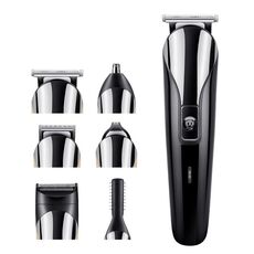 Set di clipper per capelli elettrici multifunzione Shinon 6 in 1 (USB (nero))