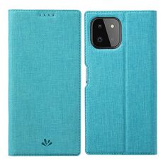 Per Samsung Galaxy A22 5G Vili DMX Series TPU antiurto TPU + PU Leather Magnetic Atction Attrazione Caso di flip orizzontale con slot e supporto per carte (blu)