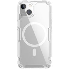Cassa del telefono Magsate Magsafe della natura della natura di Nillkin per iPhone 13 (bianco)