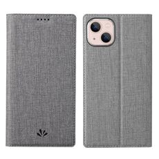 Vili DMX Series Antiurto Antiurto Antiurto Caso di cuoio del telefono in pelle flip in pelle per iPhone 13 Mini (Grigio)
