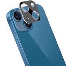 Per iPhone 13 / 13 mini imak Lente per fotocamera posteriore integrata Pellicola in vetro temperato con copriobiettivo Versione nera